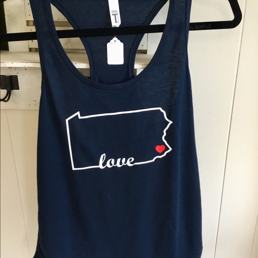 Pennsylvania love racer back tank top #palove